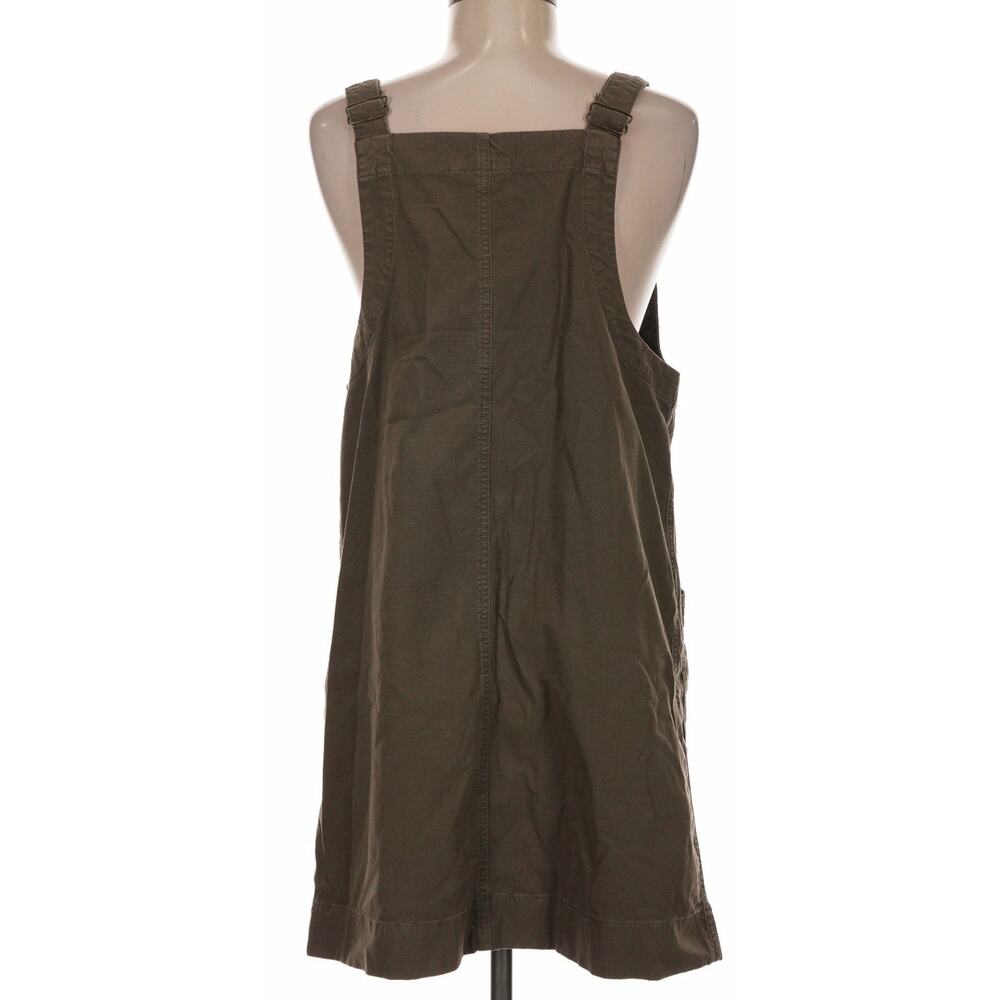 Duluth Trading Olive Utility Overall Dress Jumper Button Front Pockets Women’s M - Picture 4 of 10